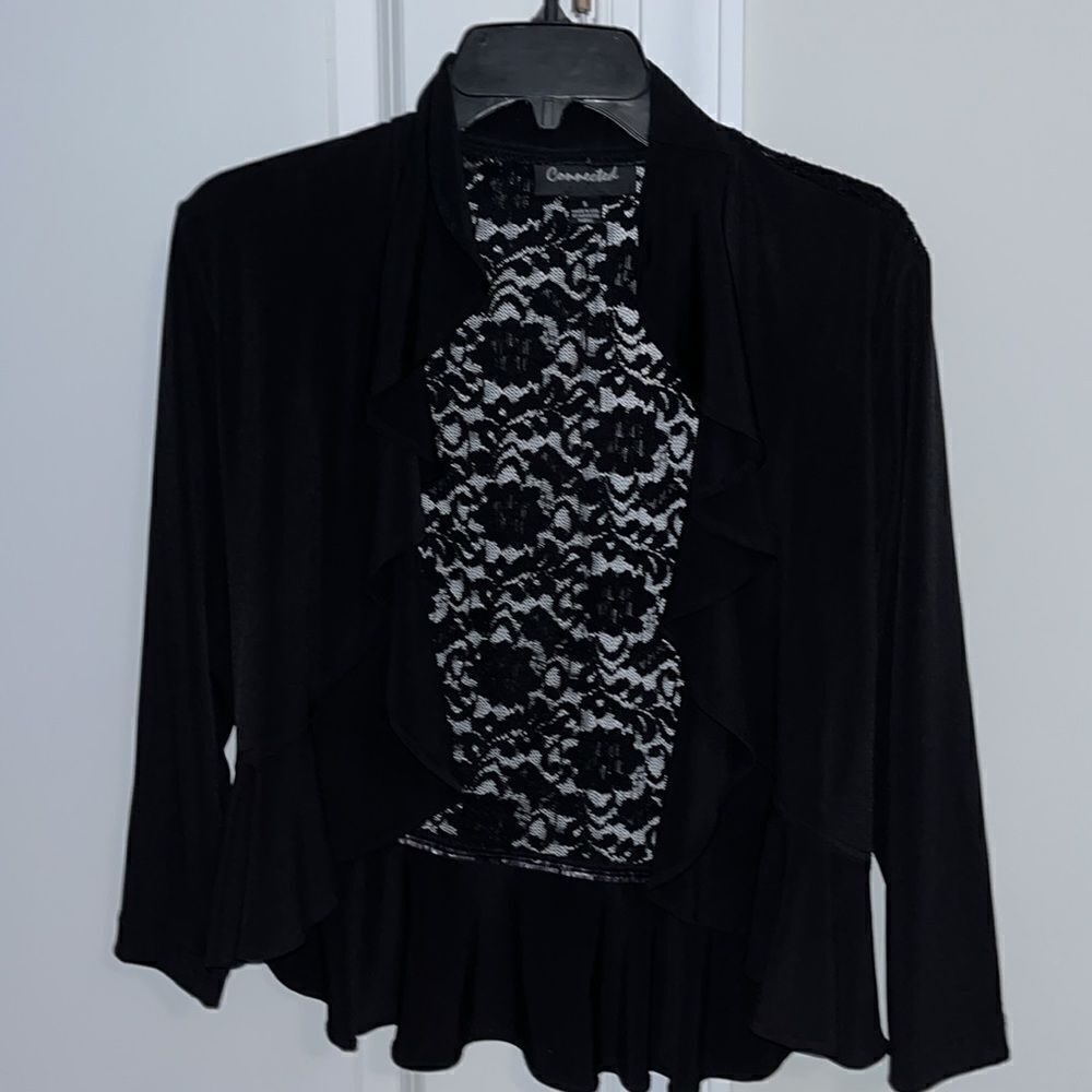 Black lace One Size Women’s Ladies jacket Cape Shawl S USA